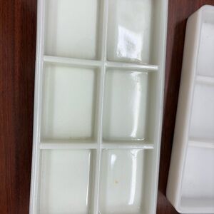 Milk Glass Dental tray / Artist tray / Bathroom tray / makeup tray